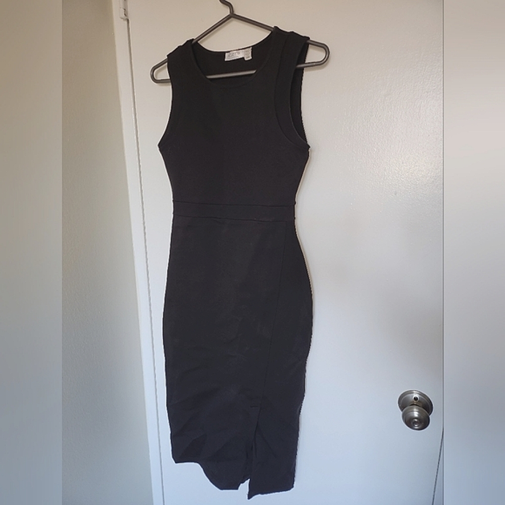 Black Midi Bodycon Dress